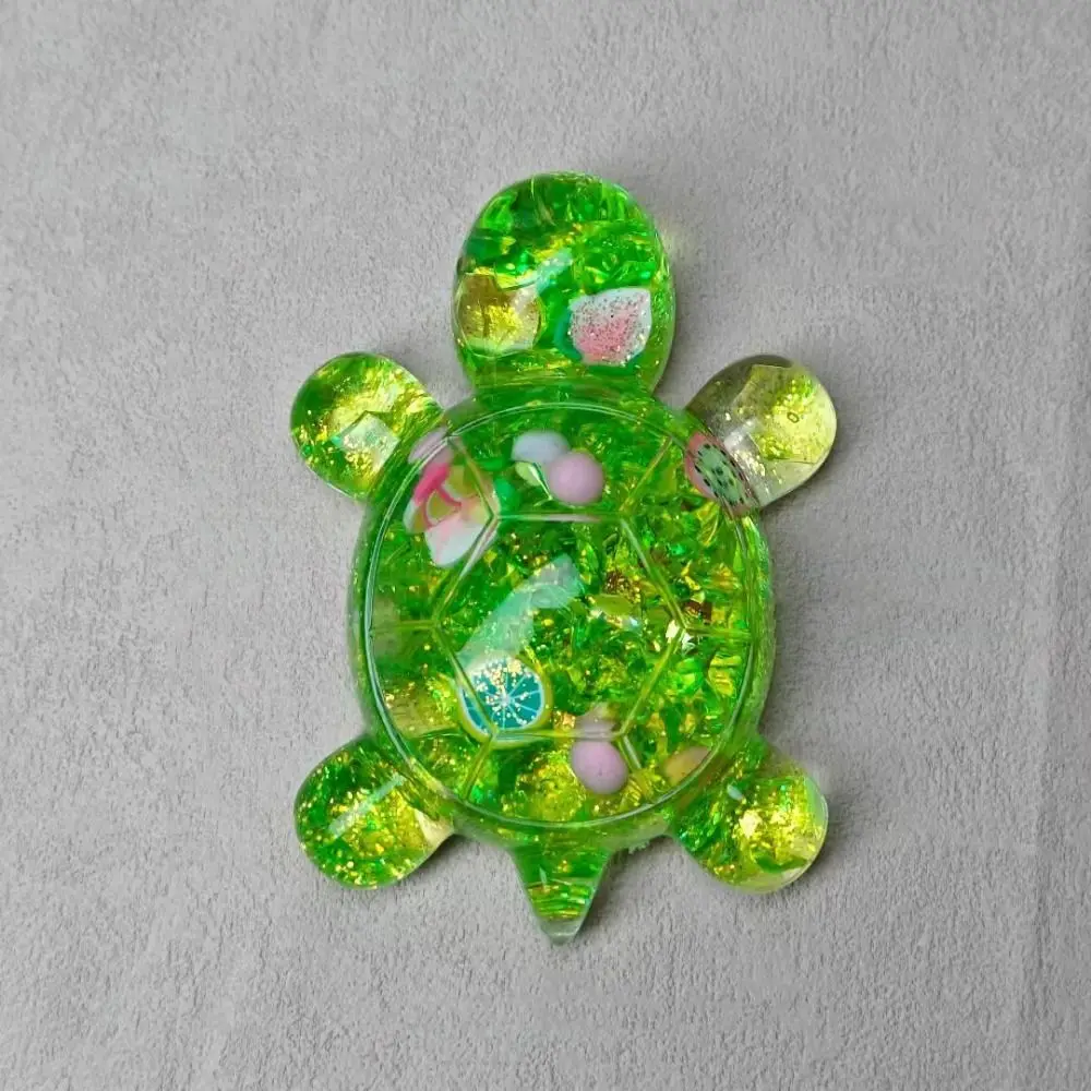 Flash Flowing Sand Candy Color Turtle Dolls Fruits Cute Cartoon Turtle Toy Mini Kawaii Turtle Small Ornament Car Keys