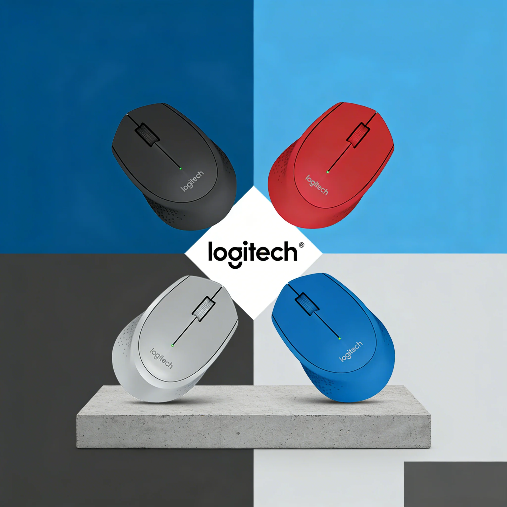 

Беспроводная мышь Logitech M280/M330 - белый цвет для минималистичного стиля