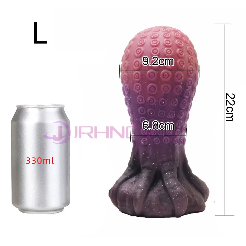 Huge Egg Anal Plug Octopus Style Silicone Big Butt Plug Adult Sex Toys for Women Men Prostate Massage Anal Dilation Buttplug