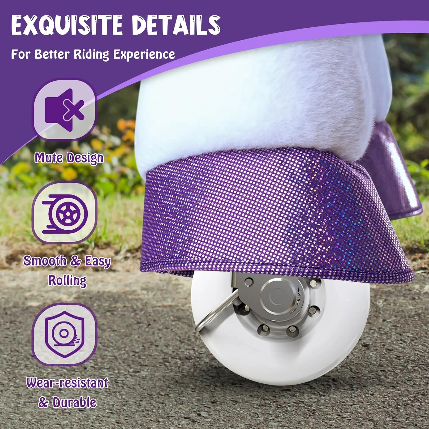 Ride on Unicorn for Kids 4-7 with Brake, Unicorn Gifts for Girls (35.4" Height/Size 4) Plush Interactive Riding Rocking Riding H