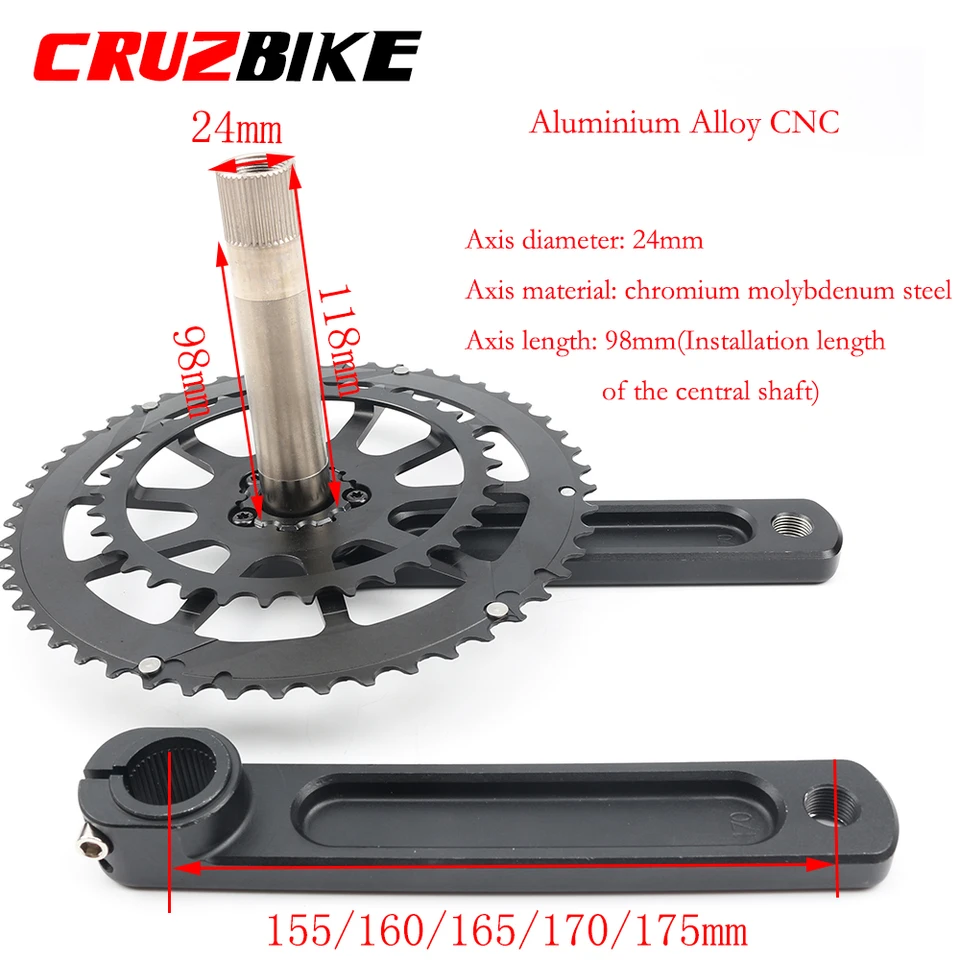Cruz Bike クランクセット160mm 40t 42tセット S278ba37e34174035b95d0db8a6328