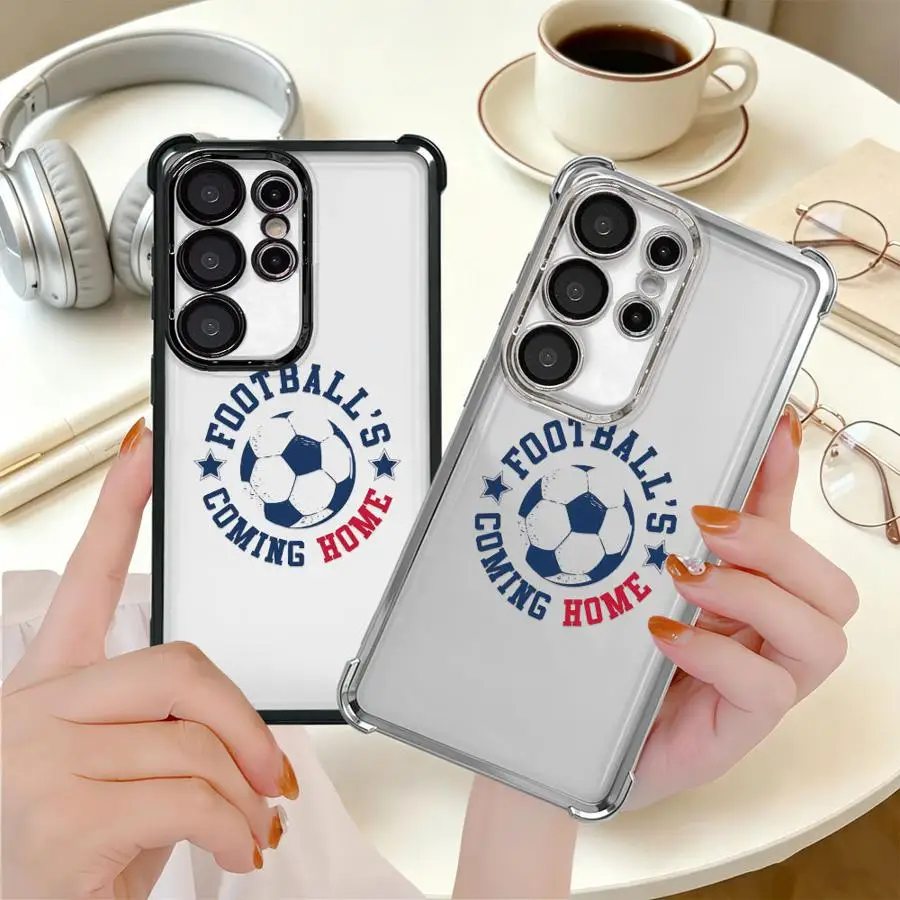 Soft Phone Cover Case for Samsung Galaxy S26 Ultra S23 Plus Note 20 S24 S25 Edge S21 S22 S20 FE Soccer Badge