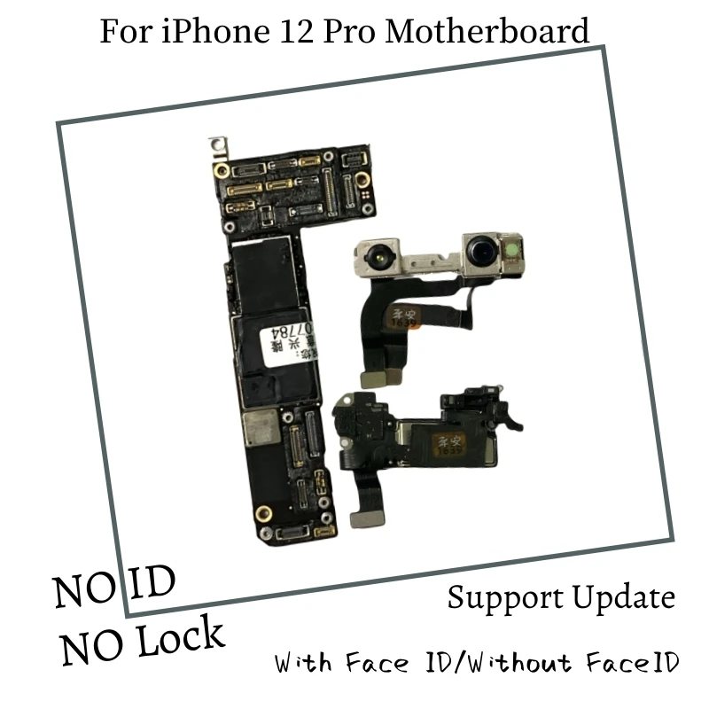 Fully Tested Unlocked Clean iCloud For iphone 12 Pro max Motherboard With Face ID Support Update For iphone 12 mini Logic board