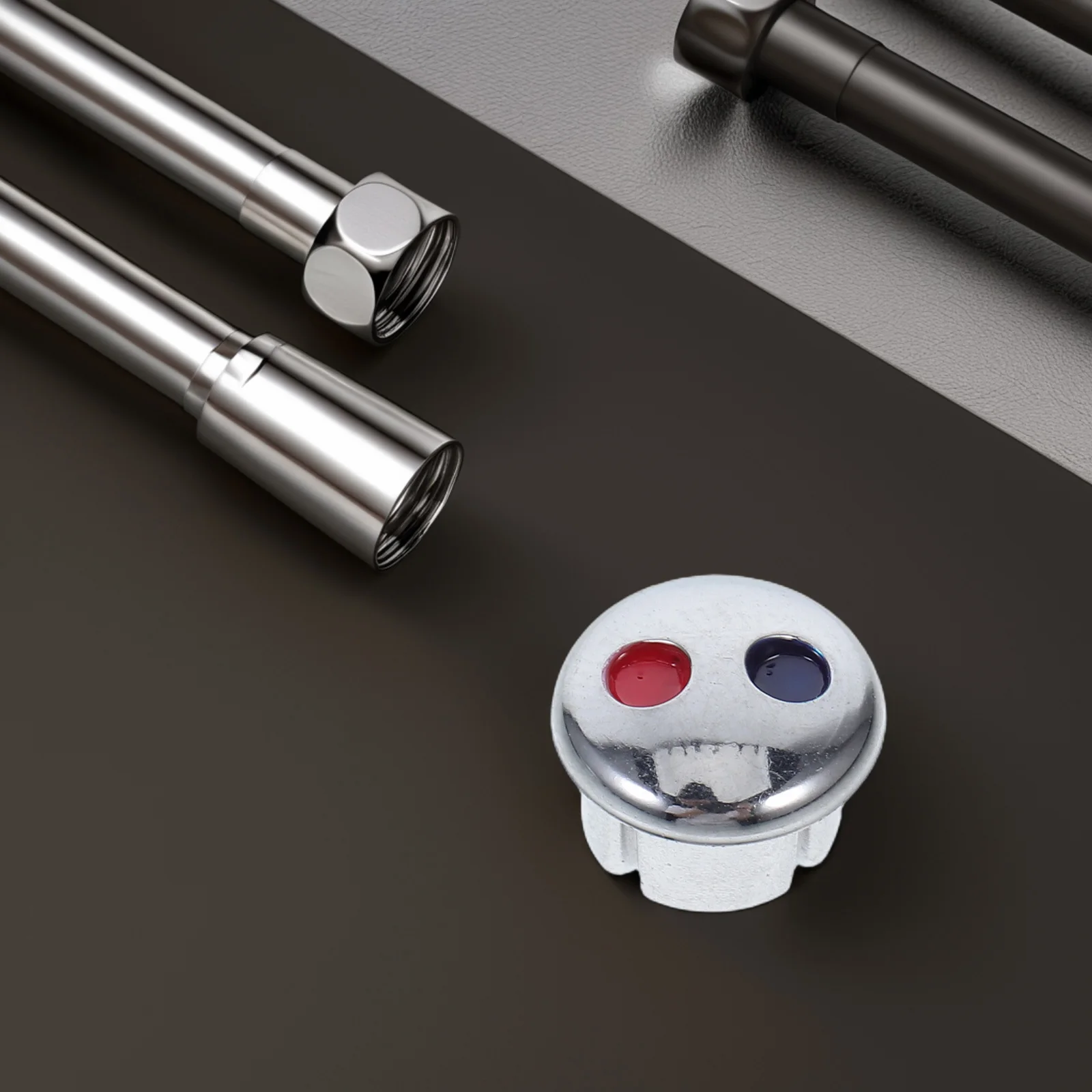 

10Pcs Faucet Handle Temperature Markers - Clear Hot and Cold Water Indicator Buttons - Elegant Kitchen Bathroom Faucet