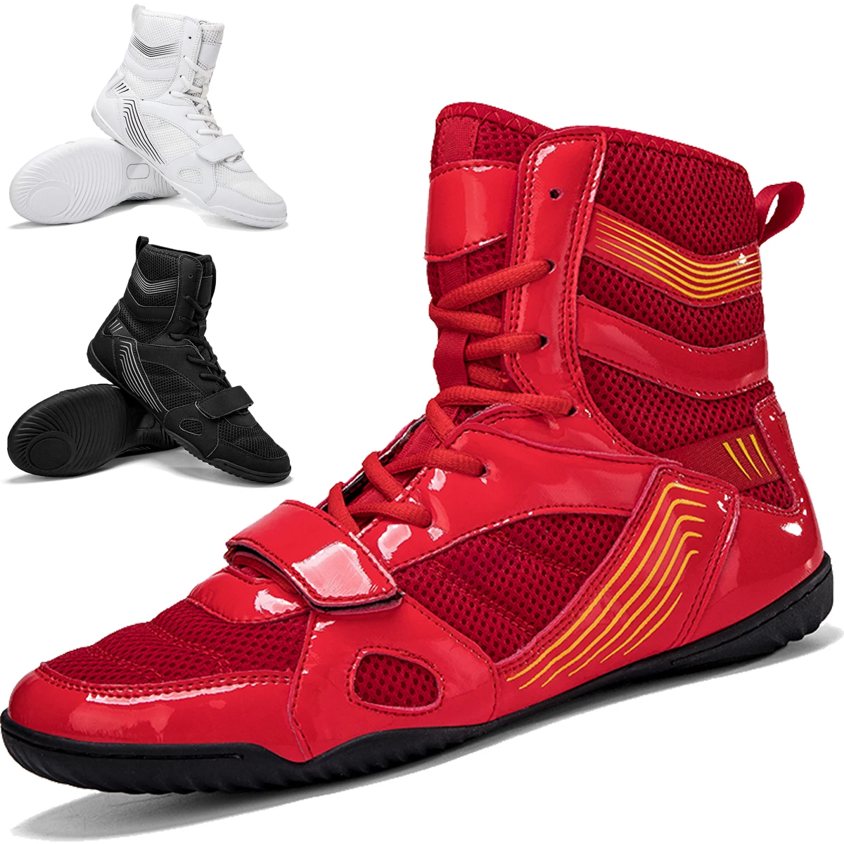 

Professional Wrestling Boots for Unisex Luxury Brand Boxing Boots Men Women Wearable Fighting High Top Couples Sneakers
