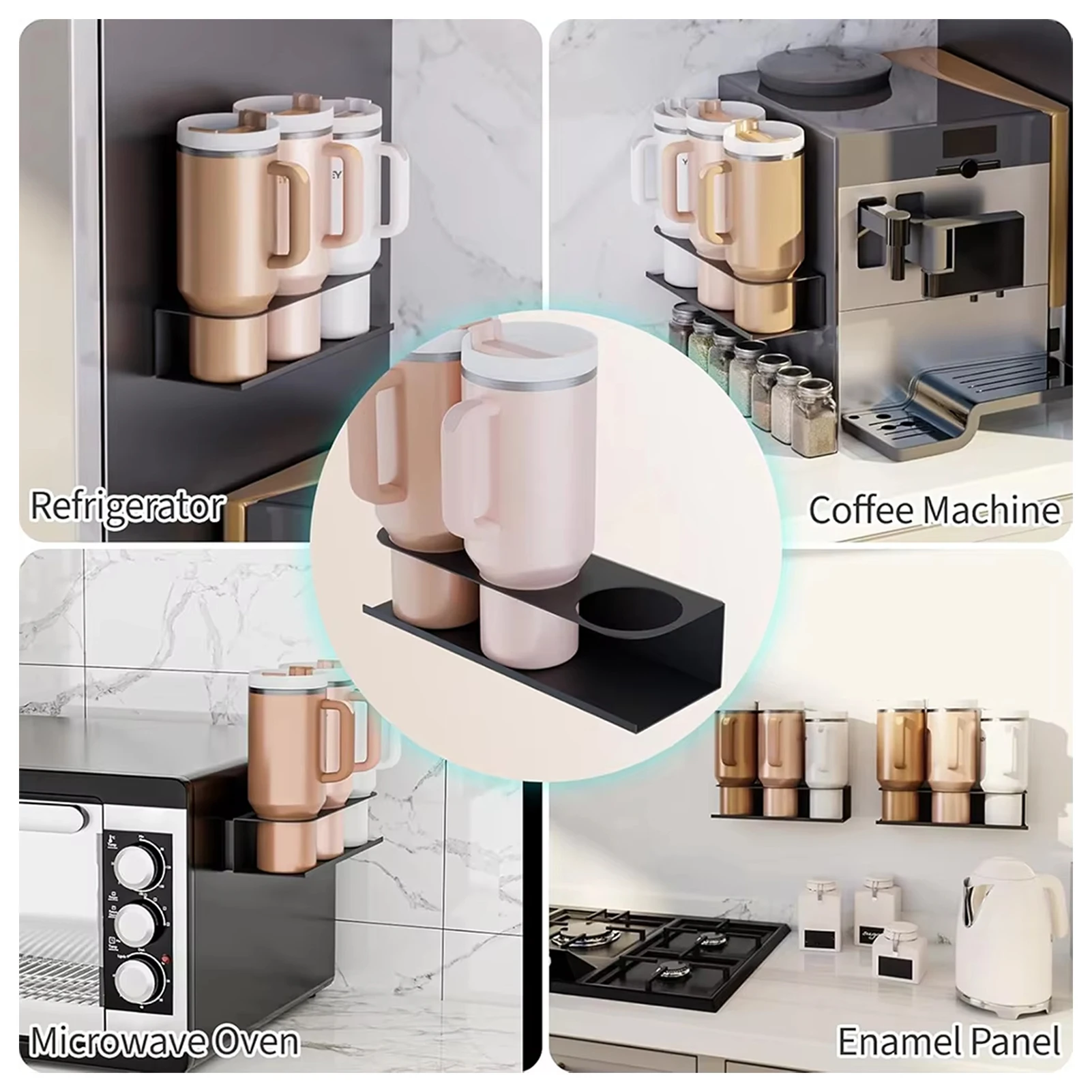 Getränkeregal für die Arbeitsplatte, Flaschen-Organizer, platzsparendes Design, Kaffeetassenhalter, geeignet für die Aufbewahrung von Gewürzen