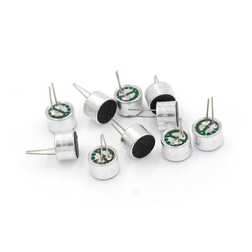 2-Pin Mini Electret Condenser Microphone Capsule, 10Pcs