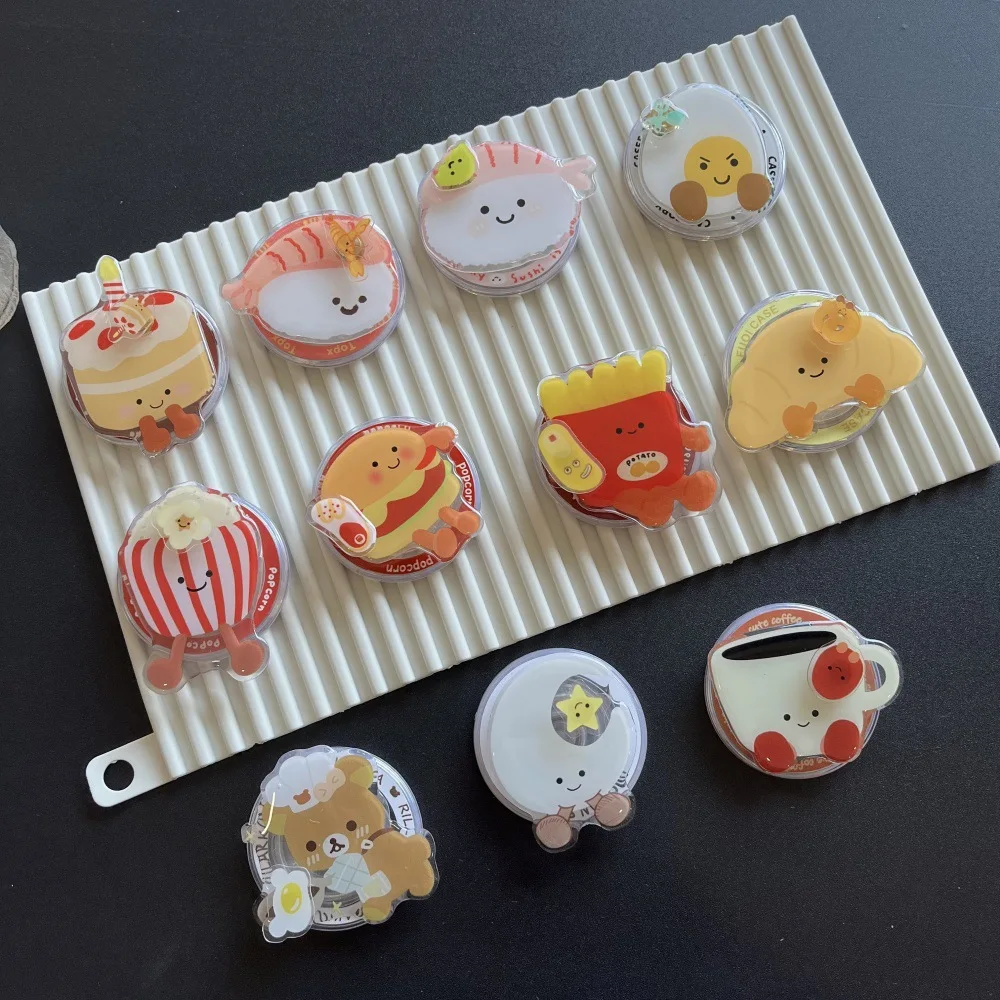 Soporte magnético de Sushi giratorio con dibujos animados coreanos, soporte para teléfono, agarre Tok para IPhone 15, accesorios Magsafe, soportes para teléfono