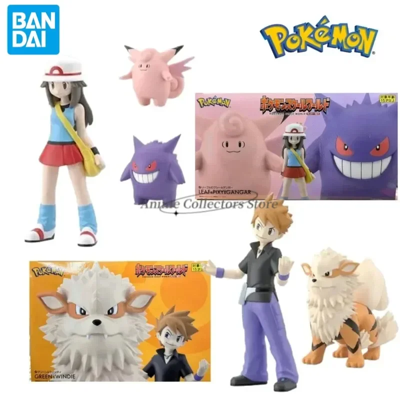 bandai-pokemon-scale-world-oke-to-region-gary-oak-arcanine-gengar-alefable-blue-green-anime-figures-collecemballages-model-original