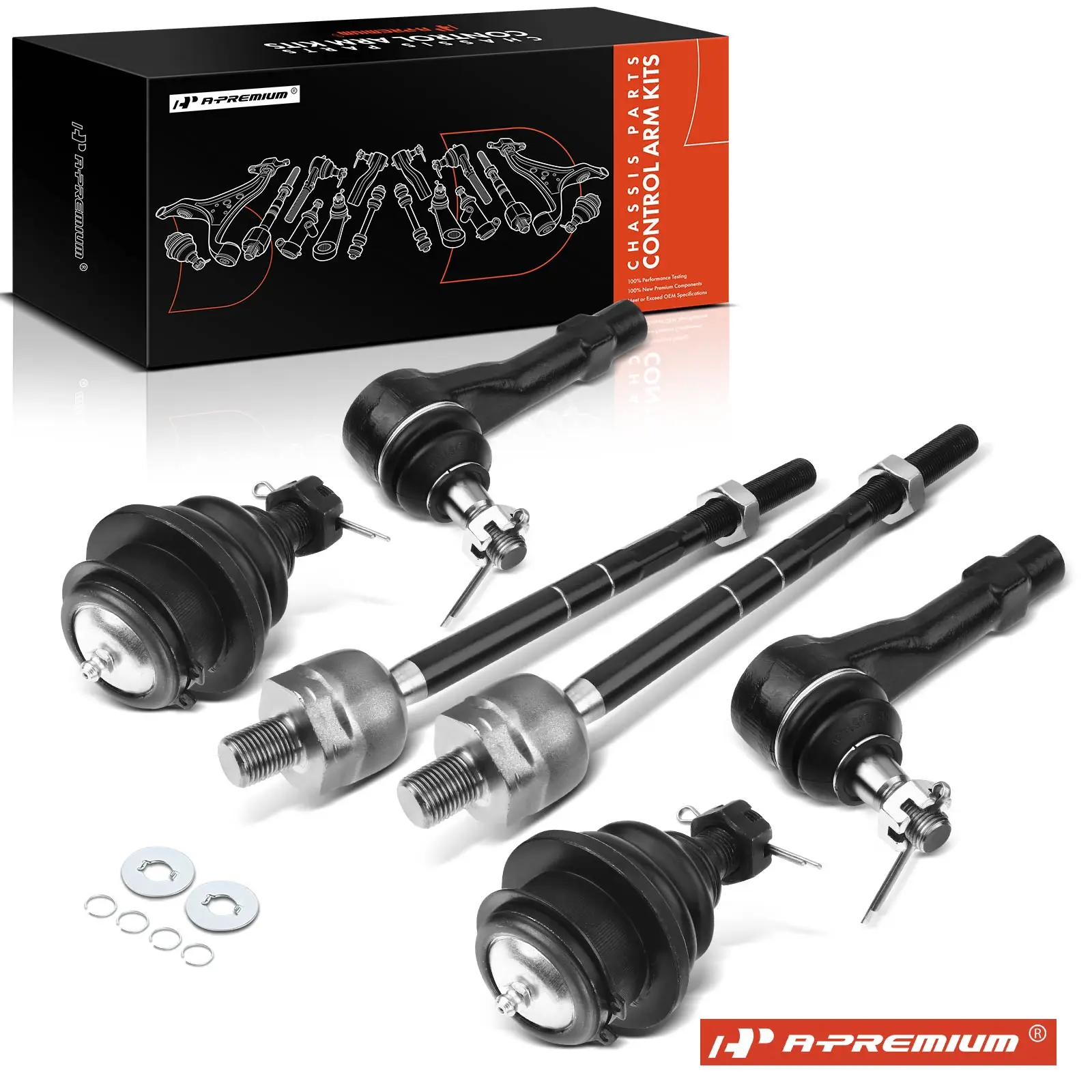 A-Premium 6x Inner & Outer Tie Rod End Front Lower Ball Joint for Ford Explorer Ranger 1998-2001 Mazda B2500 1999 B3000 B4000