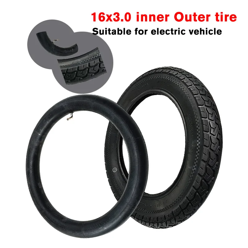 AliExpress NONE Universal 16 Inch 16x3.0 Bicycle Tire and Tube Combo for Electric Bike and Regular Bike Accessories