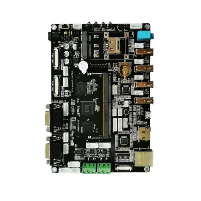 A63 Motherboard, Quad-Core 64-Bit A53,1.8G Android, Linux QT, Dual MIPI Screen, 485, Super H6