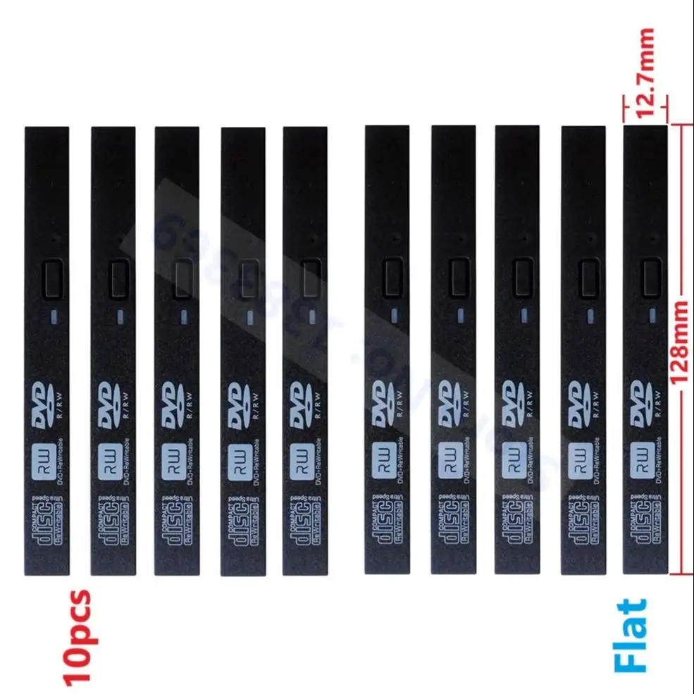 10pcs - 12.7mm Height Thick Flat Standard Optical Drive Bezel Faceplate Front Panel Cover for Laptop Optical Drive ODD DVD