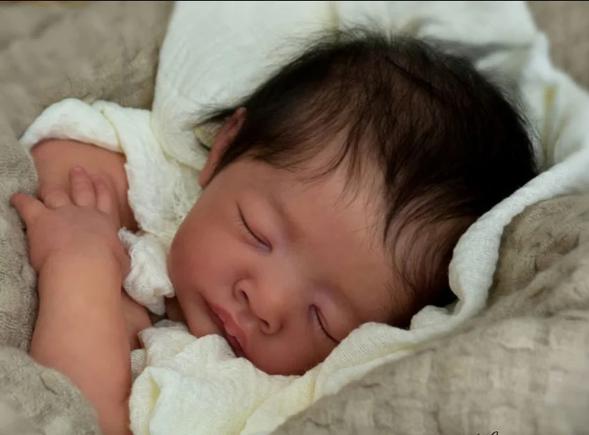 

NPK-Unfinished Reborn Doll Kit, Mika DIY Doll Parts with Cloth Body, Fresh Color, Unfinished, 20in, New Arrival