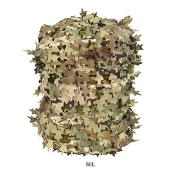 3D Bionic Leaf Shape Disguised Net Backpack Cover 60L 80L Laser Cut Hunting Backpack Cover Paratrooper