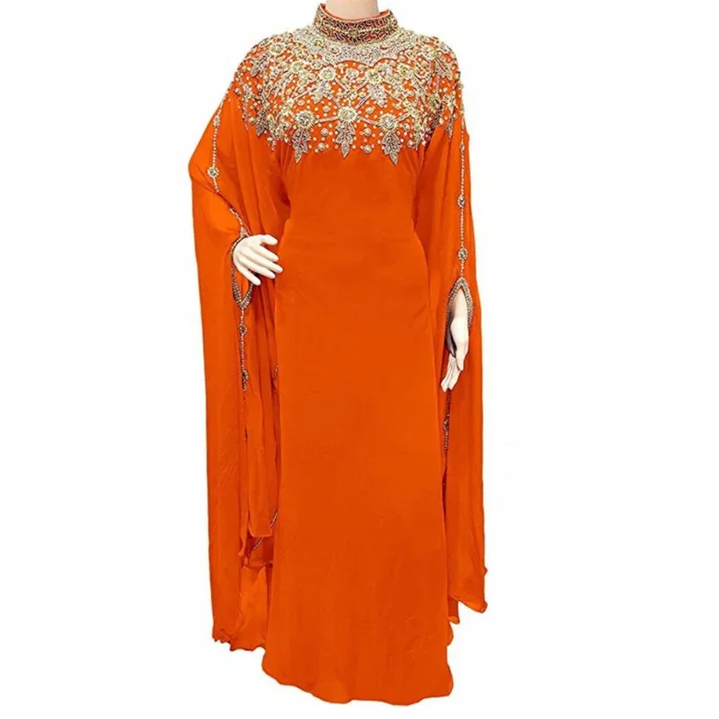 

Long Dress Kaftans Farasha Abaya Dress In Dubai Morocco Fashion Trend In Europe and America