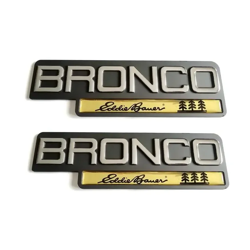 

2pcs Bronco Emblem Auto Accessory Symbol Decal Sticker for Truck Car Badge Nameplate