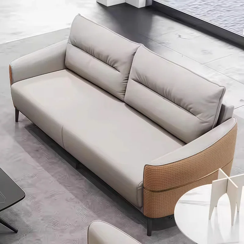 โซฟาโซฟาเฟอร์นิเจอร์ L รูปโซฟาเตียง Recliner หนังห้องนั่งเล่นเฟอร์นิเจอร์โซฟาโซฟาโมเดิร์นเบาะห้องรับแขก Divano