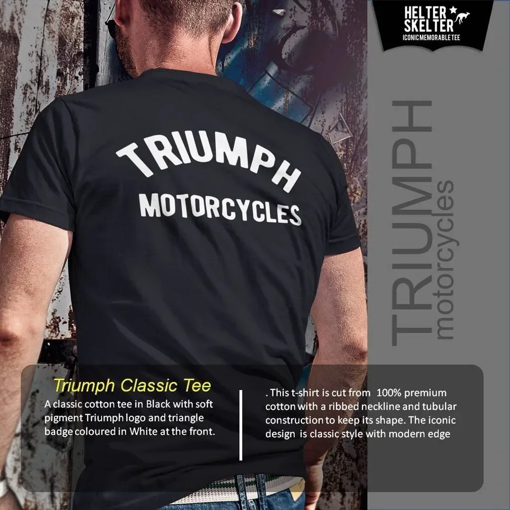 TEW2024 Coolest knight summer triumphs black men\'s cotton T-shirt casual Cafe Racer rider gift top