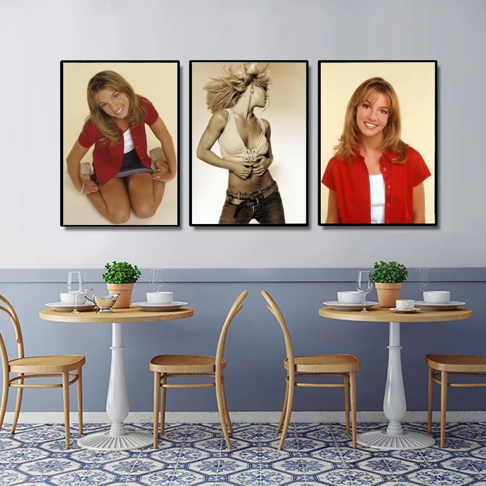 Retro Singer Britney Spears Poster No Framed Poster Kraft Club Bar Paper Vintage Poster Wall Art Painting Bedroom Study Stickers