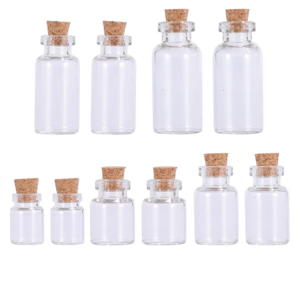 

Wishing Bottle Glass Jars Small Drifting Clear Common Stopper Travel Creative Craft Gift Miniature Vase Home Decor