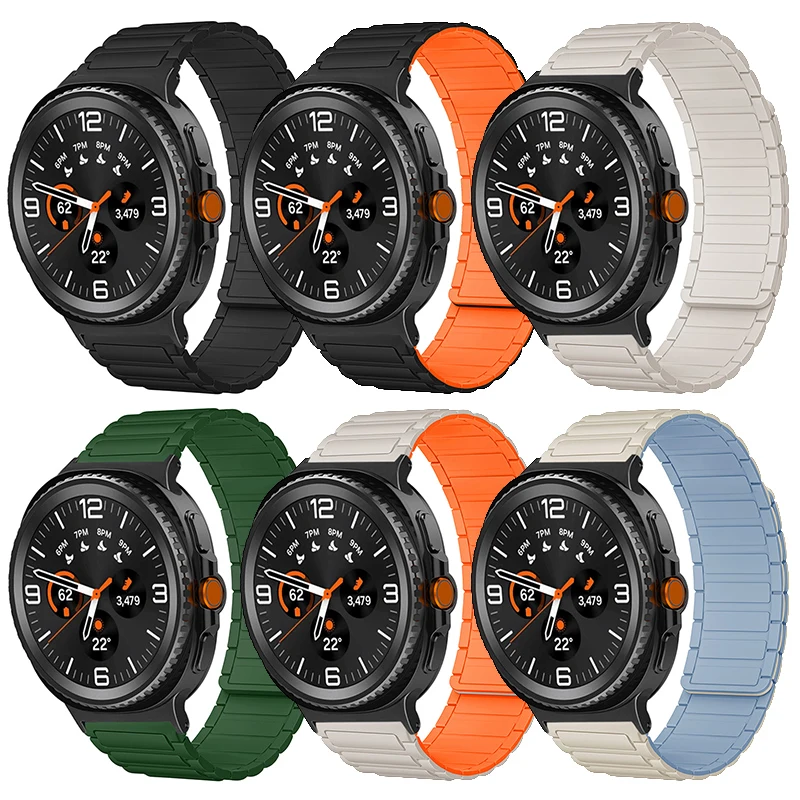 

No Gaps Magnetic Band For Samsung Galaxy Watch 8 classic/ 8 44/40mm 46mm Silicone Loop Strap For Galaxy Watch8 Correa Accessorie