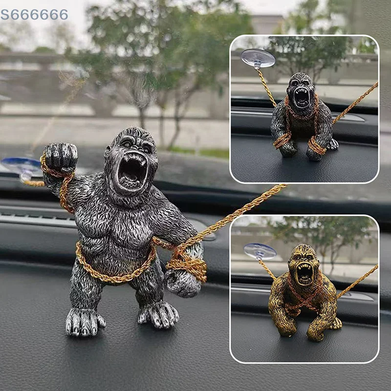 

Unique Angry Gorilla Figurines Car Dashboard Ornaments Desk Decorations Statue Premium Quality Design