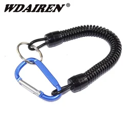 1 Pc Fishing Tools Anti-Lost Lanyard Telescopic Elastic Retention Rope Safety Spring Lanyard Rope Key Ring Chain Accessories