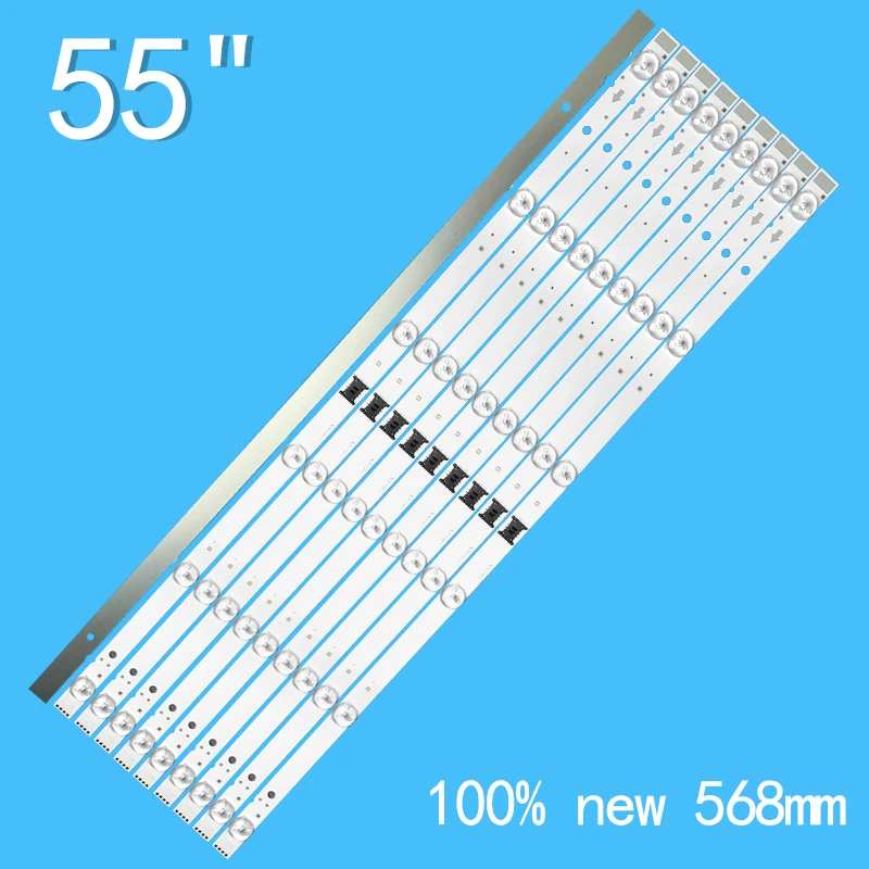 568MM 10pcs/set LED Backlight strip SH39QBE9H44067200335 5 Lamp For toshiba Dl3975 Dl3975i(a) Dl3975i 5800-W39001-2P10 VER1.0