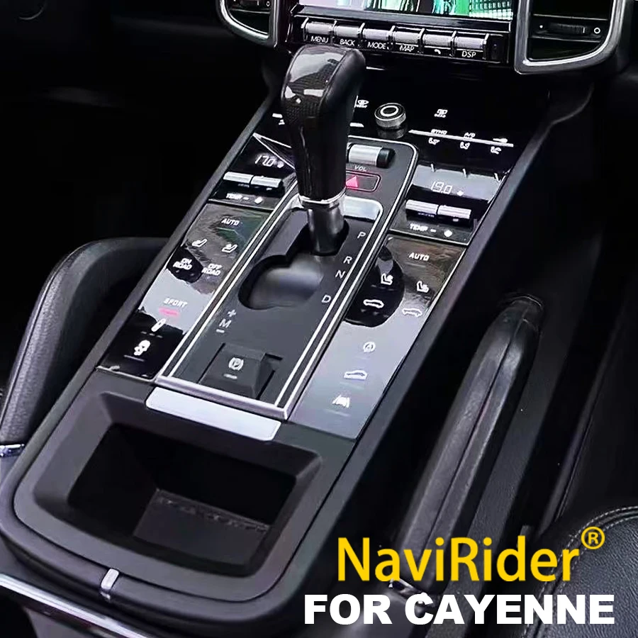 New Upgrade Center LCD Digital Console Gear Shift Panel For Porsche Cayenne 2010-2017 Car Saddle Accessories Easy Installation