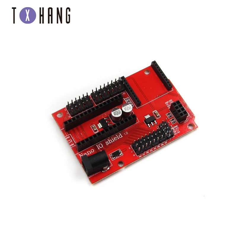 For arduino Nano Terminal Expansion Board Adapter IO Shield Electronic Circuit 328P w/XBEE nRF24L01 Socket Interface 7-12V Input