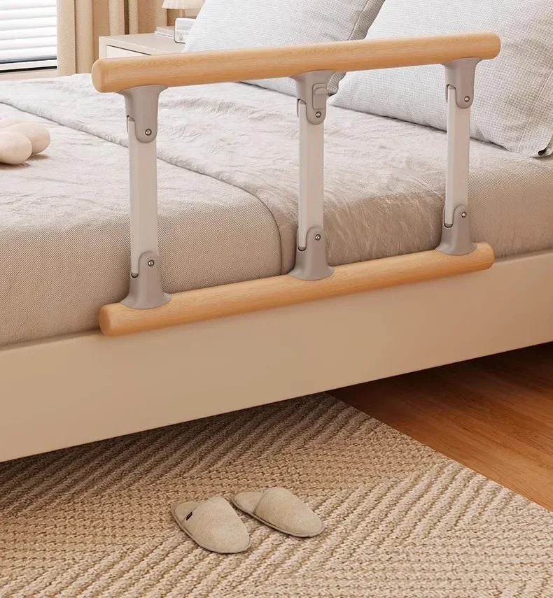 Solid wood bed handrail elderly baffle anti-get-up aid pregnant women home safety fence guardrail booster