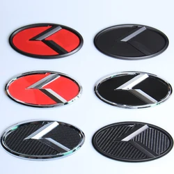 1Pcs x 3D ABS K Logo Car Front Hood Rear Trunk Logo Emblem Badge Stickers For Kia Sportage Sorento Optima Forte Rio Stinger K5