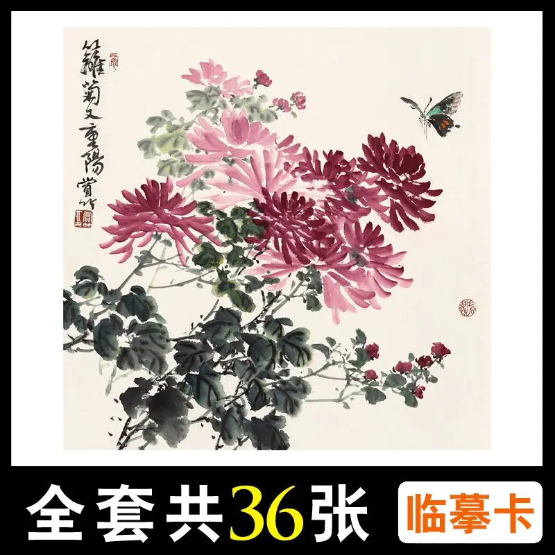 Introduction To 36 Single Sided  Paintings of Camellia Orchid Bamboo and Chrysanthemum Imitation of Traditional Chinese Painting