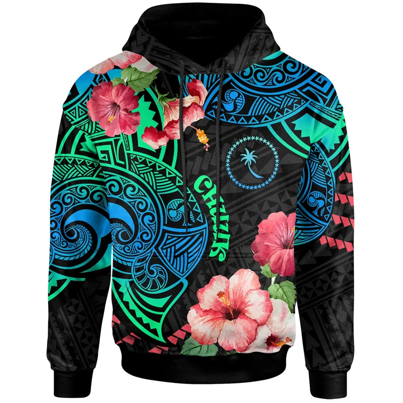 3D Chuuk State Coat Of Arms Polynesian Tattoo Lapu Lapu Sun Tribal Printing Hoodies For Men Kid Fashion Hooded Hoody Pullovers