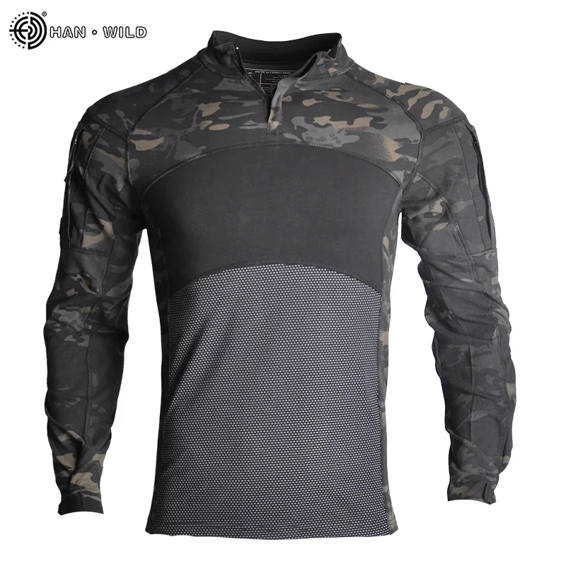 

Combat Shirts Tactical Men Military Clothing Safari Camo Airsoft t-shirt Camping Work Clothes Army T Shirt Long Hunting Outfit