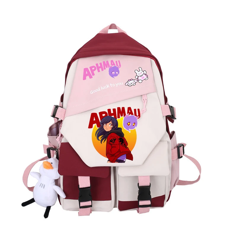 

2025 new fashion Aphmau student schoolbag simple junior high school campus backpack light couple backpack