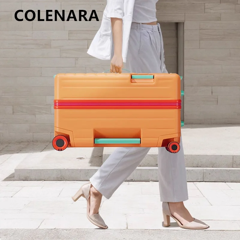 COLENARA Children's Suitcase ABS + PC Boarding Box Large Capacity Trolley Case Students 20 Inch Wheeled Travel Bag Luggage