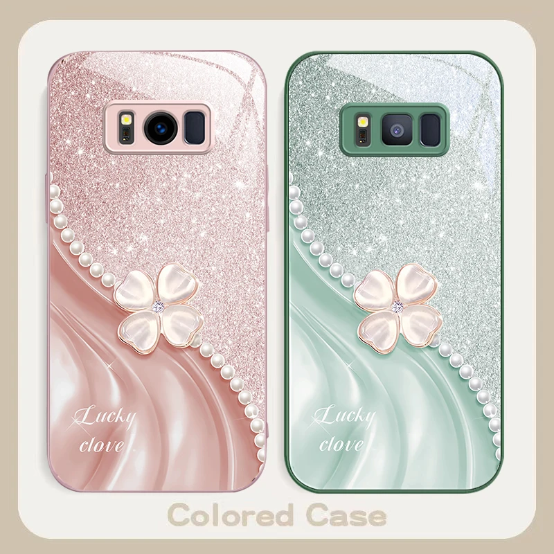 حافظة لهاتف سامسونج S22 S8 S9 10 20 Ultra S21 Pro S22 Plus S23 FE S24 Ultra S25 Edge S25Ultra Glass