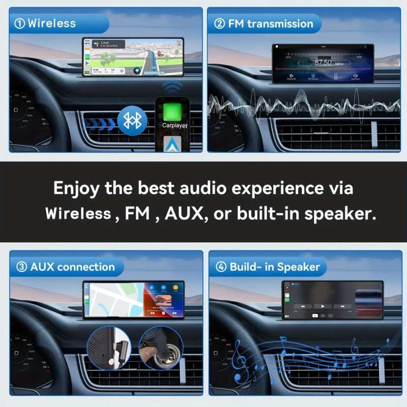 【surpise】universal-1026-car-radio-multimedia-player-with-wireless-carplay-ios-android-camera1080p-hd-touch-screen-aux-fm