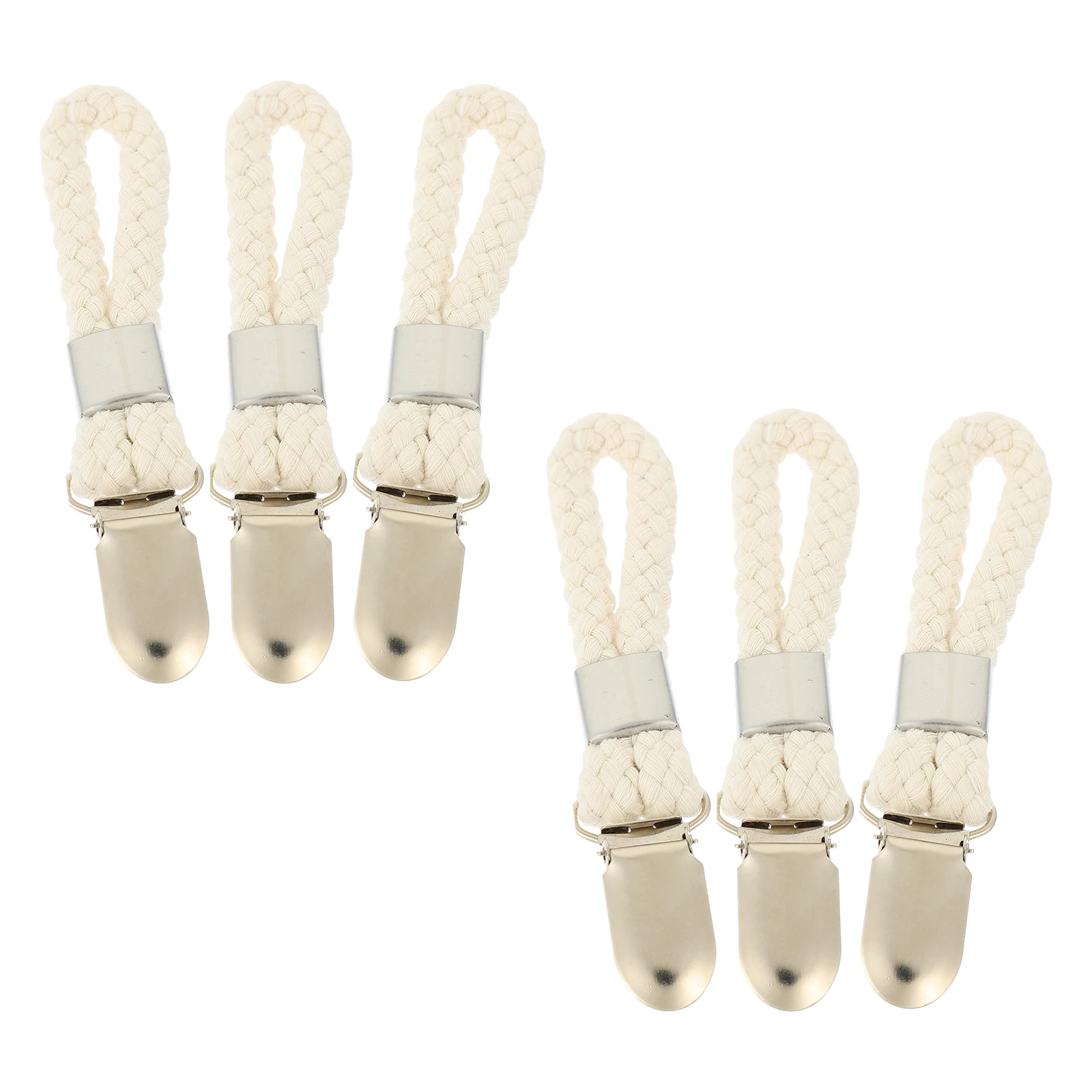 

6pcs Towel Clips Material Cotton Loop Hooks Bathroom Kitchen Bedroom Balcony Laundry Anti-Slip Design Keep Clean Dry