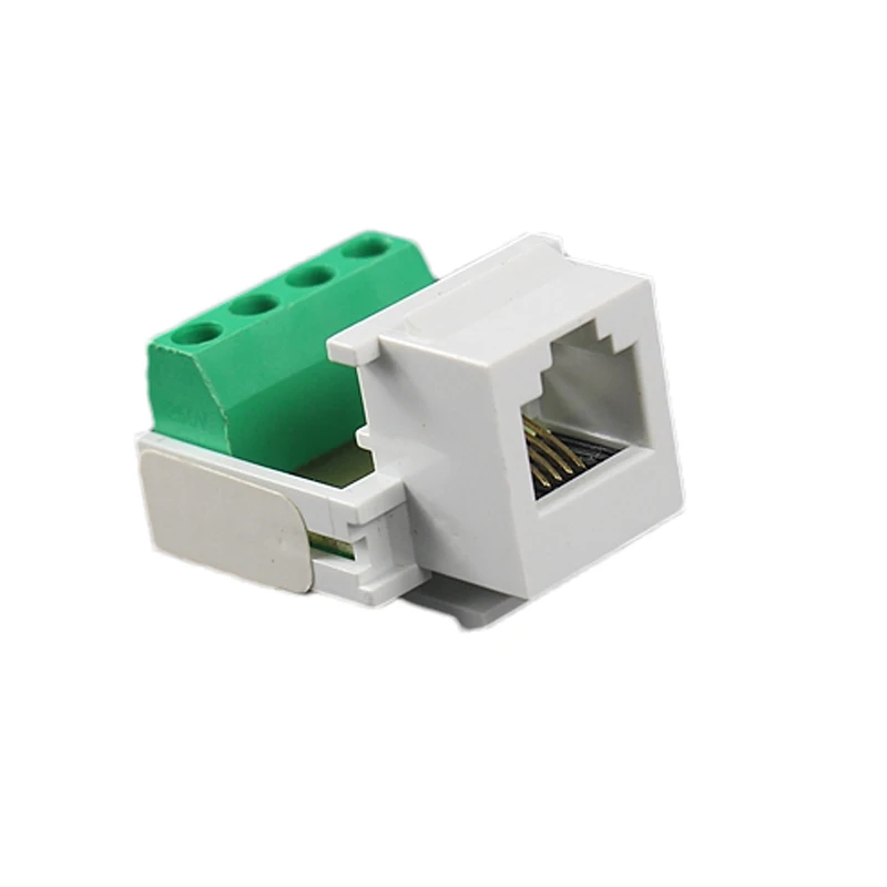 CAT3 RJ11 Wring Wire Keystone Telephone Modules 4 Lines Phone Jack Slot Plug Connector Insert For Telecom Wall Panel Faceplate