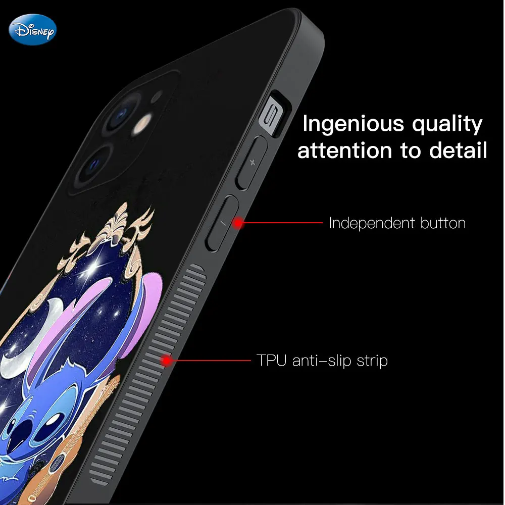 Shockproof Fashion For Apple iPhone 14 XS 13 XR 14 Plus X 11 12 Pro Max 8 SEMini Coque Disney Stitch Look Star Moon Phone Case