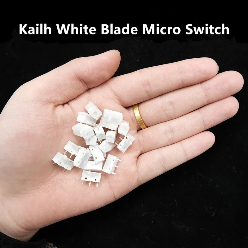 100Pcs-10Pcs New Kailh White Blade Micro Switch 100 Million Click Computer Game mouse left right repair microswitch button