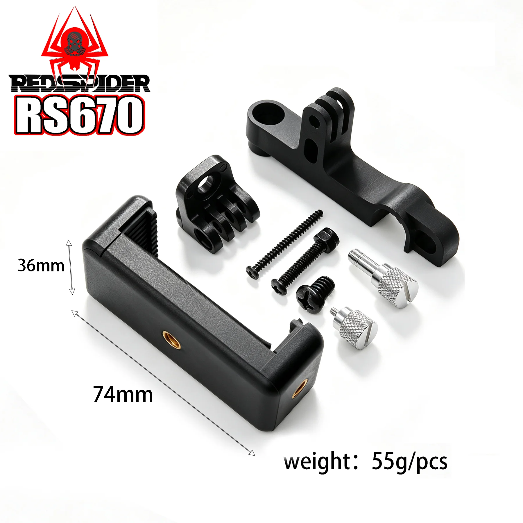 RED SPIDER 1Pcs Adjustable Mobile Phone Holder Bracket RC  Mount Stand For Flysky FS-i6S I6S Remote Controller RC Parts