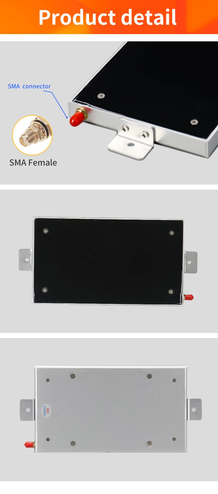 UHF RFID Antenna 900*100*20mm 12dBi PVC Linear Polarization Flat UHF RFID Antenna for Access Control System