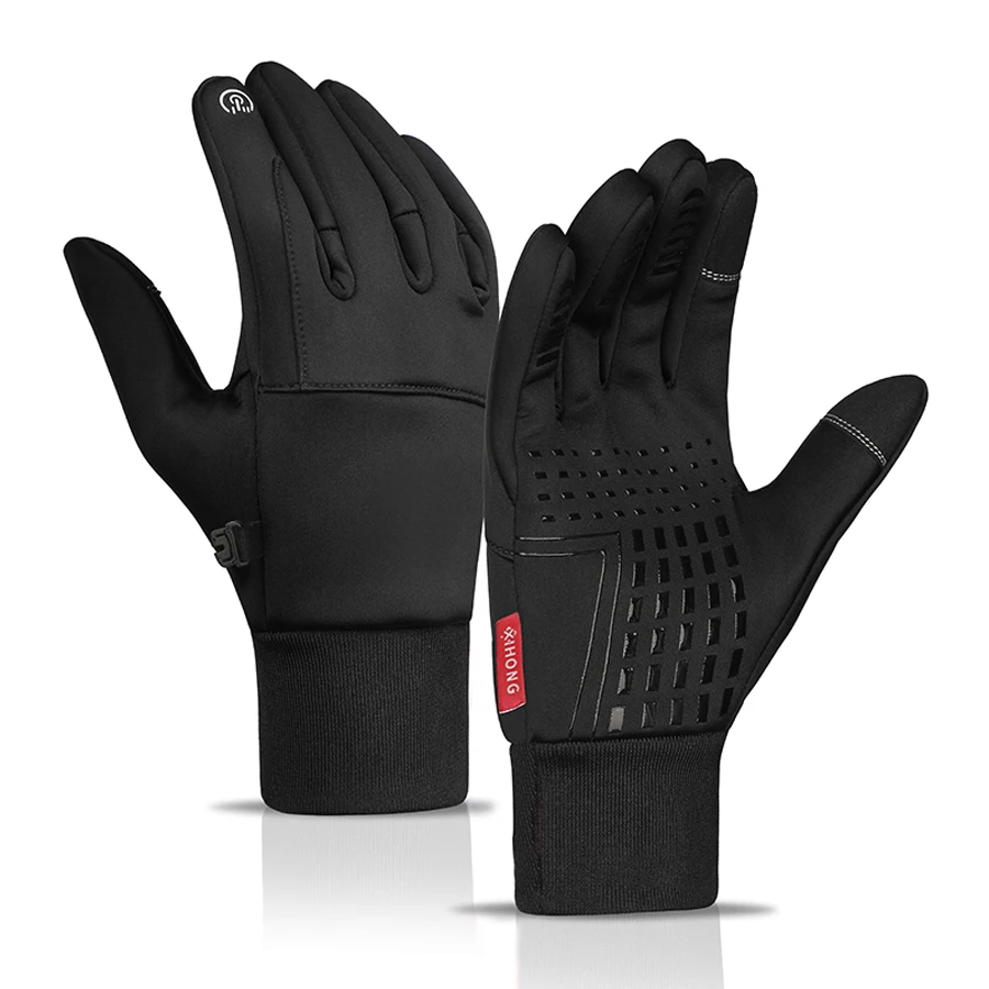 Outdoor-Motorradhandschuhe mit Winterisolierung und wasserdichter elektrischer Fahrradgriffabdeckung, Touchscreen-fähig, Vollfinger-Reitausrüstung – Detail 7