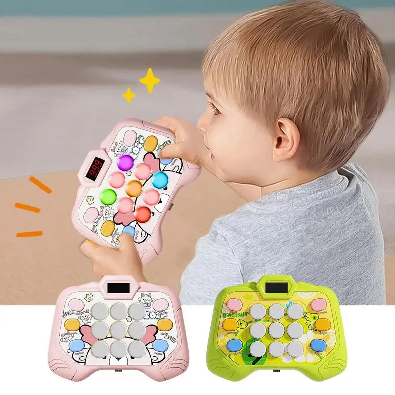 Pop Fidget Bubble Game Electronic Pop Bubble Toys Funny Light-up Fast Push Game Machine Sensory Toys Quick Push Bubble