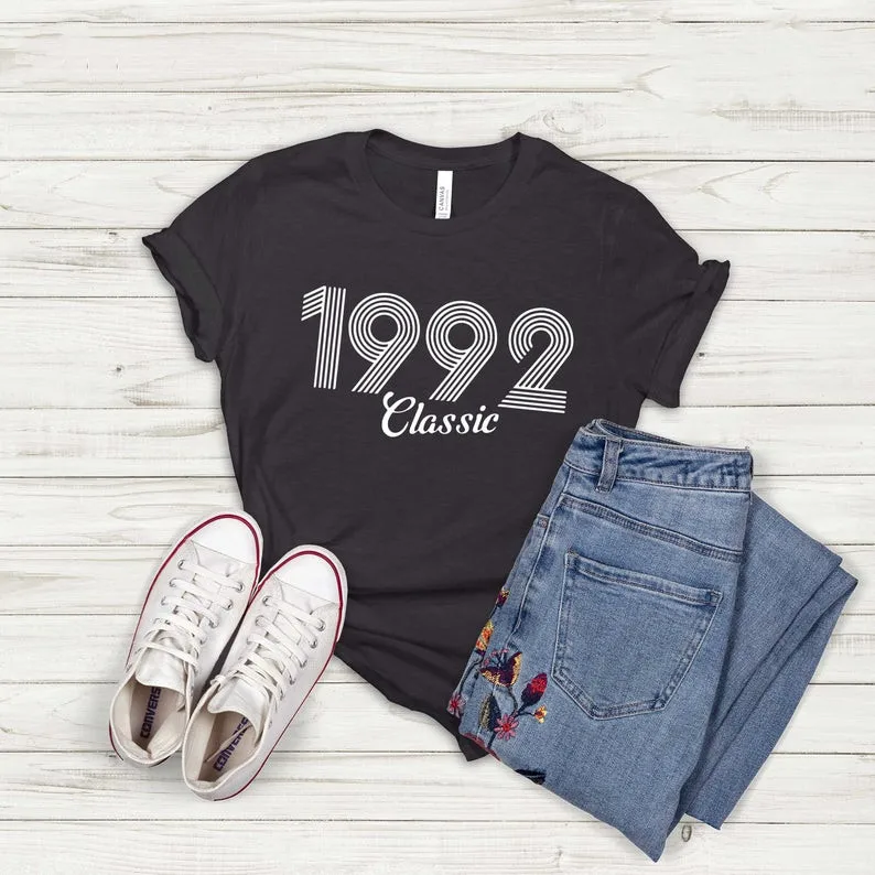 

Vintage 1992 Gifts 29th Birthday for Men Gifts for Women Women 100%Cotton Lady Clothes Fashion O Neck Short Sleeve Tees cotton