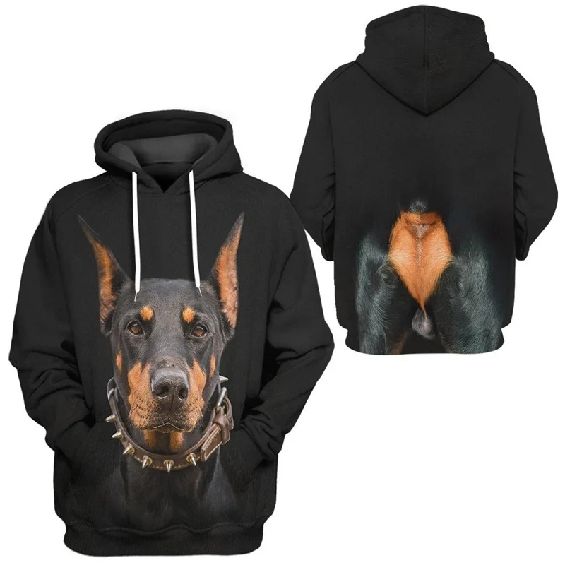 

New Men's Spring and Autumn Sweatshirt Animal Dobbin Corgi Dog 3D Printed Hoodie Neutral Street Leisure Sports Hoodie Q0089